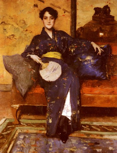 青いキモノン 作： William Merritt Chase